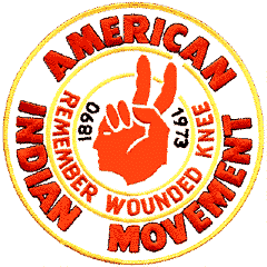 American Indian Movement - Remember Wounded Knee
patch/logo